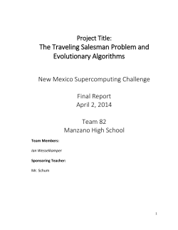 The Traveling Salesman Problem and Evolutionary Algorithms