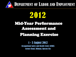 First Semester 2012 Participants in the KAPATIRAN WISE