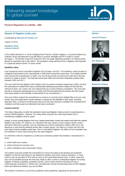 Ghosts of litigation holds past Product