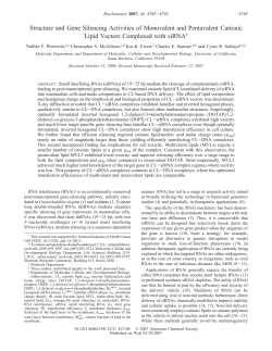 Structure and Gene Silencing Activities of Monovalent and