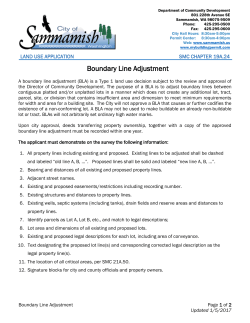 Boundary Line Adjustment