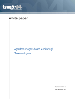 Agentless or Agent-based Monitoring
