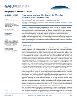 Exogenously produced CO2 doubles the CO2 efflux from three north
