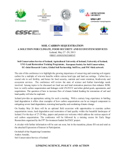 soil carbon sequestration linking science, policy and