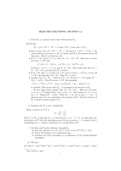 SELECTED SOLUTIONS, SECTION 1.2 1. Prove Sn + is a closed