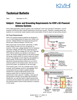 Power and Grounding Requirements for KVH`s AC