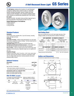 6 Volt Recessed Down Light GS Series - Emergi-Lite