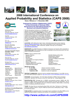 Applied Probability and Statistics (CAPS 2008)