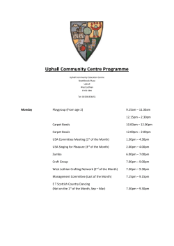 Addiewell Community Centre Program