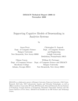 Supporting Cognitive Models of Sensemaking in Analytics Systems