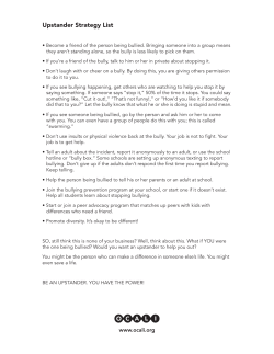 Upstander Strategy List