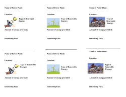 Name of Energy Source: