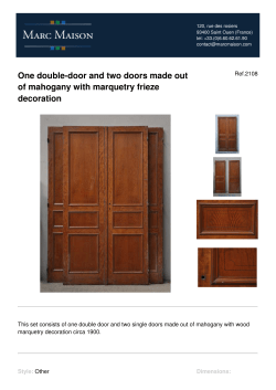 One double-door and two doors made out of mahogany with