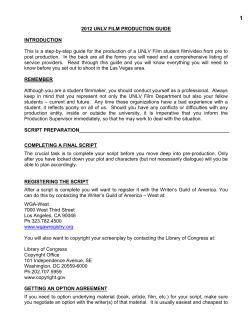 2012 UNLV Film Production Guide - University of Nevada, Las Vegas
