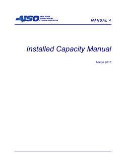 NYISO Installed Capacity Manual