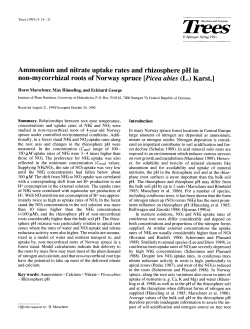 Ammonium and nitrate uptake rates and