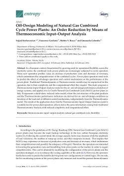 Off-Design Modeling of Natural Gas Combined Cycle Power Plants