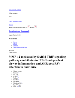 MMP-12-mediated by SARM-TRIF signaling pathway contributes to