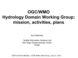 ESIP Water Data Group, July 21, 2010