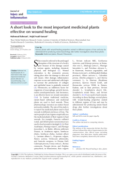 A short look to the most important medicinal plants effective on