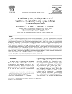 A multi-component, multi-species model of vegetation&ndash;atmosphere