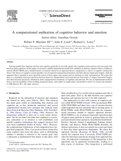 A computational unification of cognitive behavior and emotion