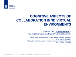 cognitive aspects of collaboration in 3d virtual environments