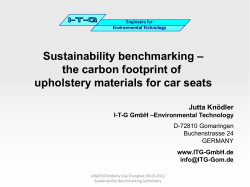 Sustainability benchmarking – the carbon footprint of
