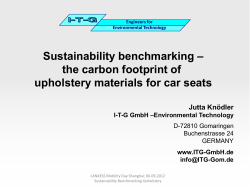 Sustainability benchmarking &ndash; the carbon footprint of