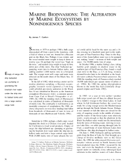 marine bioinvasions: the of marine ecosystems by nonindigenous