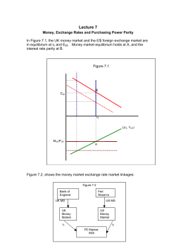 Lecture 7: Money and Exchange Rate