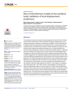 Micro Finite Element models of the vertebral body: Validation