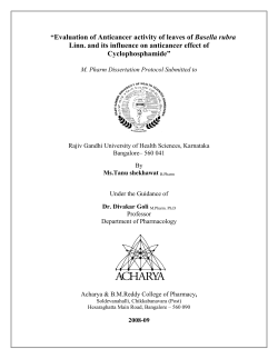Evaluation of Anticancer activity of leaves of Basella rubra