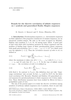 Bounds for the discrete correlation of infinite sequences on k