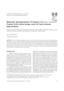 Molecular characterization of Cassava