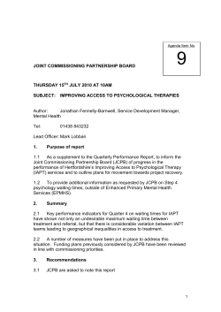 Item 9 - IAPT - Hertfordshire County Council