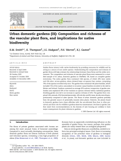 Urban domestic gardens (IX): Composition and