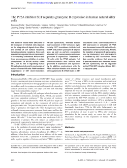 The PP2A inhibitor SET regulates granzyme B