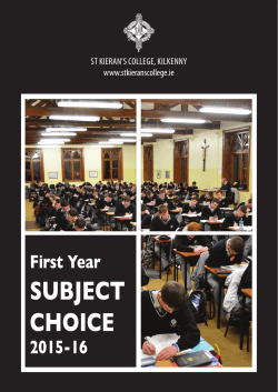 1st Year Subject Choice.indd