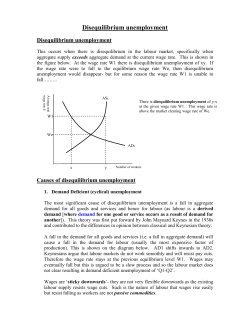 Disequilibrium unemployment