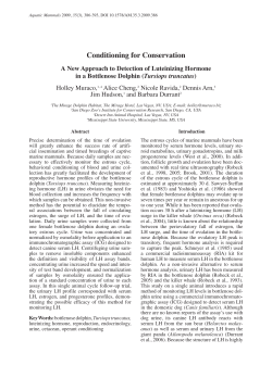 Conditioning for Conservation