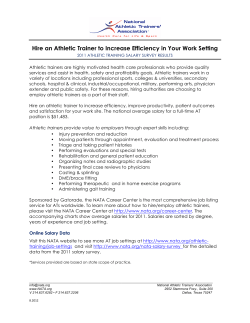 Hire an Athletic Trainer to Increase Efficiency in Your Work Setting