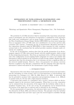 ESTIMATION OF PATH-AVERAGE EVAPORATION AND