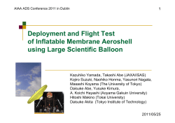 Deployment and Flight Test of Inflatable Membrane Aeroshell using