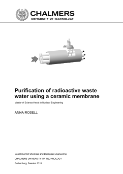 Purification of radioactive waste water using a ceramic membrane