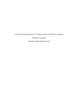 Topic Paper - Neural Nets for UGV Recon