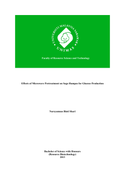 Effects of Microwave Pretreatment on Sago Hampas for Glucose