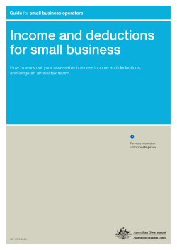 Income and deductions for small business