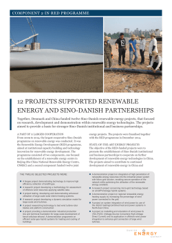 12 projects supported renewable energy and sino