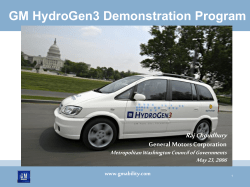 GM HydroGen 3 Demonstration Program - Raj Choudhury